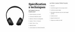 Spécifications Techniques