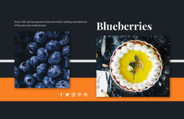 Blueberries In Desserts - Free HTML5 Template