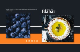 Blåbär I Desserter Premium CSS-Mall