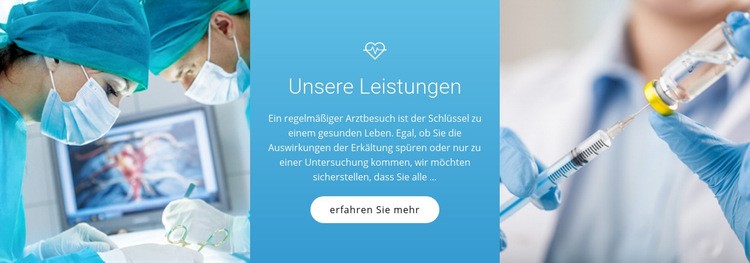 Gesundheit und Wellness Landing Page