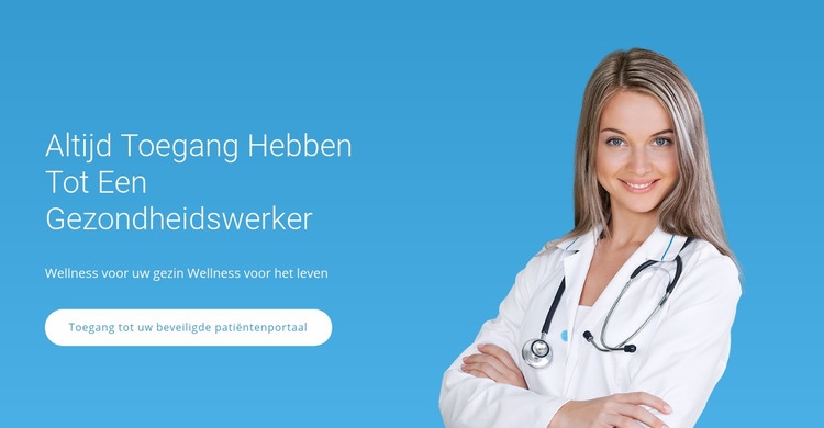 Professionele medische zorg Website Builder-sjablonen