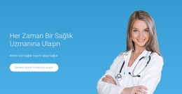 Profesyonel Tıbbi Bakım Için Duyarlı Web Şablonu
