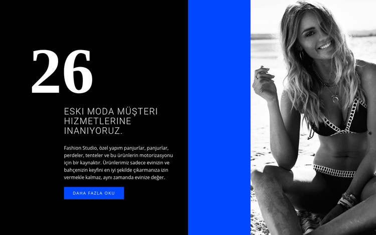 Eski moda müşteri hizmetleri Web Sitesi Şablonu