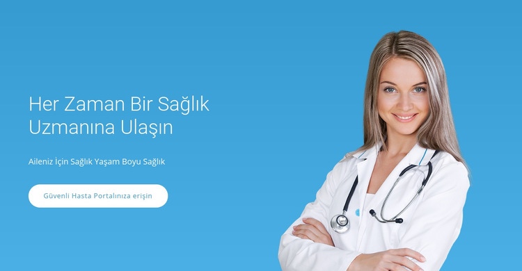 Profesyonel Tıbbi Bakım Web sitesi tasarımı