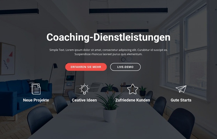 Coaching und Beratung HTML Website Builder