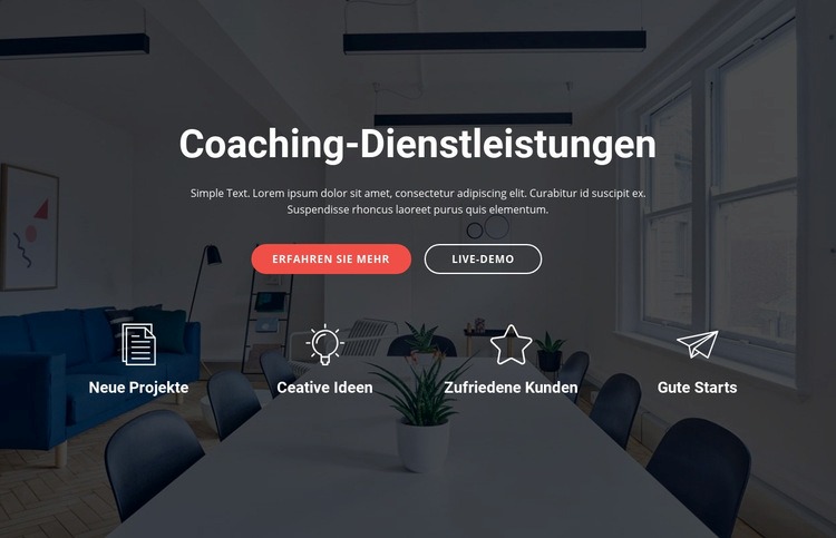 Coaching und Beratung Website-Modell
