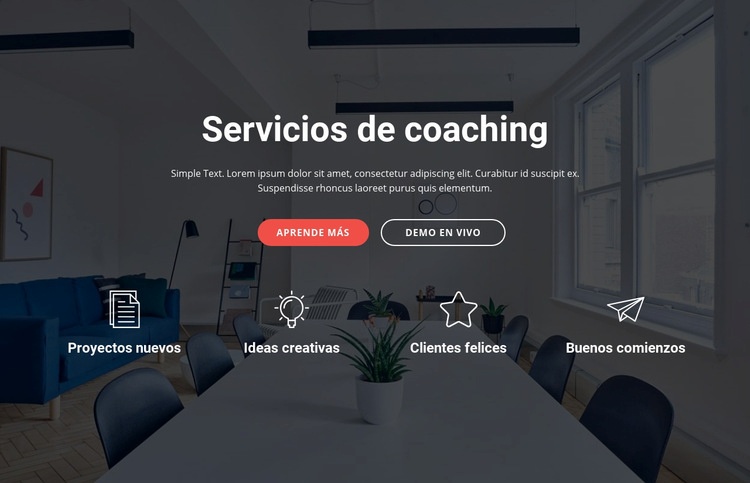 Servicios de coaching y consultoría Maqueta de sitio web
