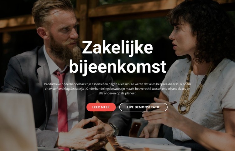 Zakelijke bijeenkomst CSS-sjabloon