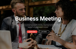 Business Meeting - Easy-To-Use One Page Template