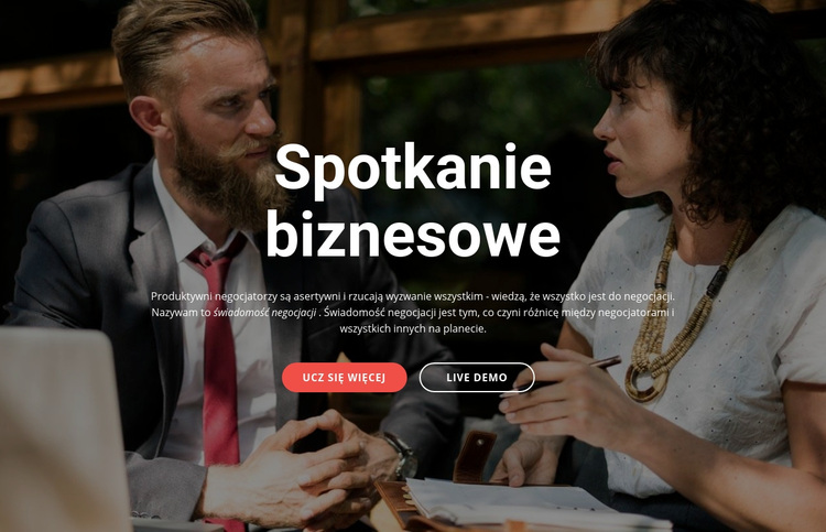 Spotkanie biznesowe Motyw WordPress