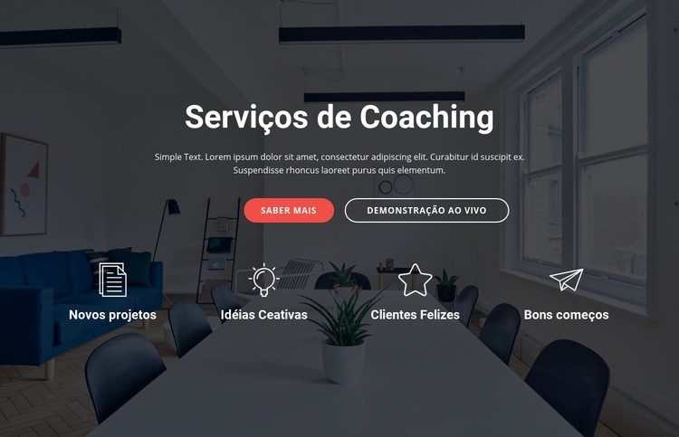 Serviços de coaching e consultoria Modelo