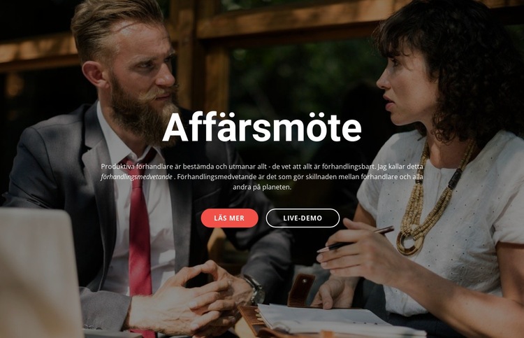 Affärsmöte HTML-mall