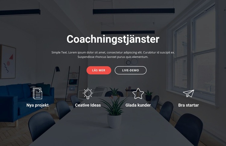 Coaching och konsulttjänster Webbplats mall