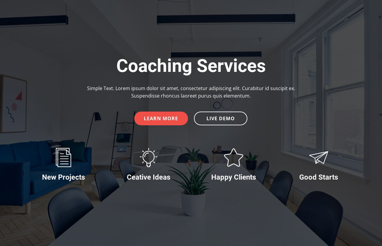 Coaching and consulting  services Web Design