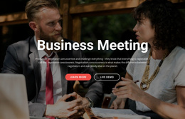 Business Meeting - Creative Multipurpose Web Page Design