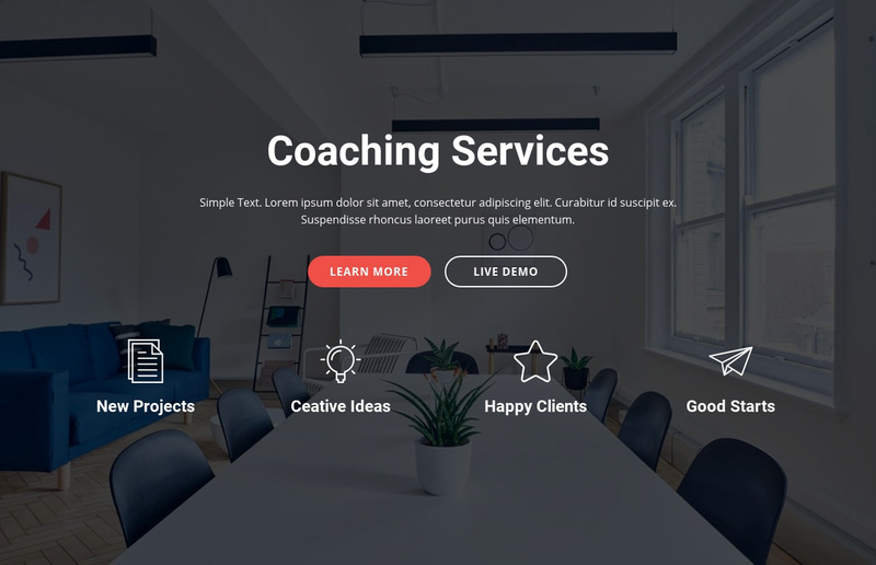 Coaching and consulting  services Web Page Design
