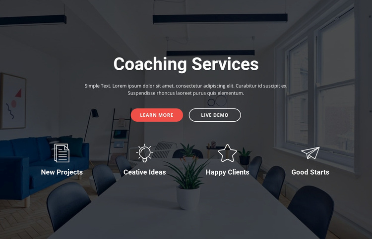 Coaching and consulting  services Website Design
