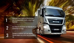Effiziente LKW-Logistik - Vorlagen Website-Design