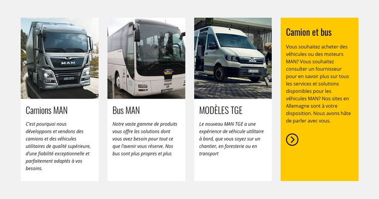 Logistique et transport automobile Modèle HTML5