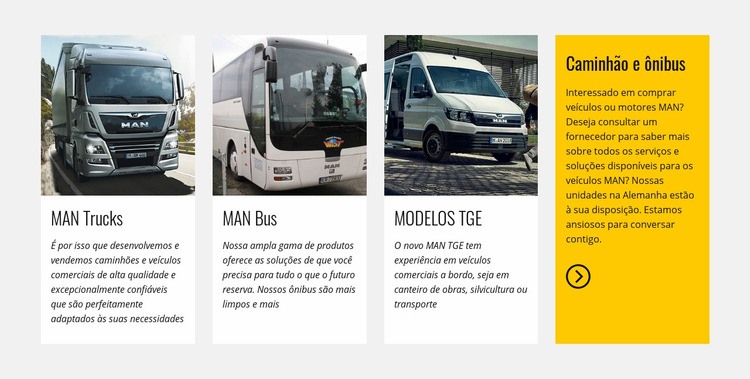 Logística e transporte de automóveis Design do site