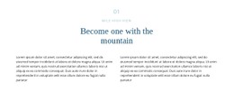 Text about mountain - CSS Template by Nicepage