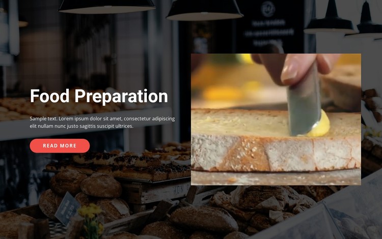 Tasty food preparation CSS Template
