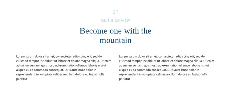 Text about mountain CSS Template
