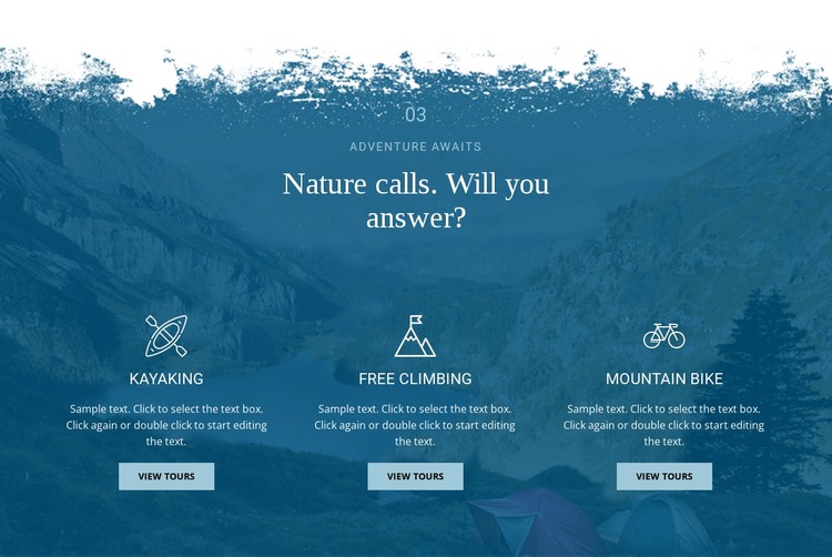Nature calling CSS Template