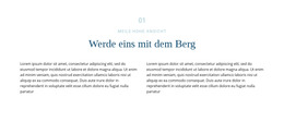 Text Über Berg - Moderne Webvorlage