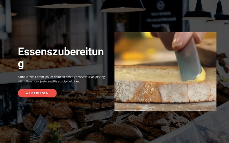 Leckere Essenszubereitung HTML Website Builder