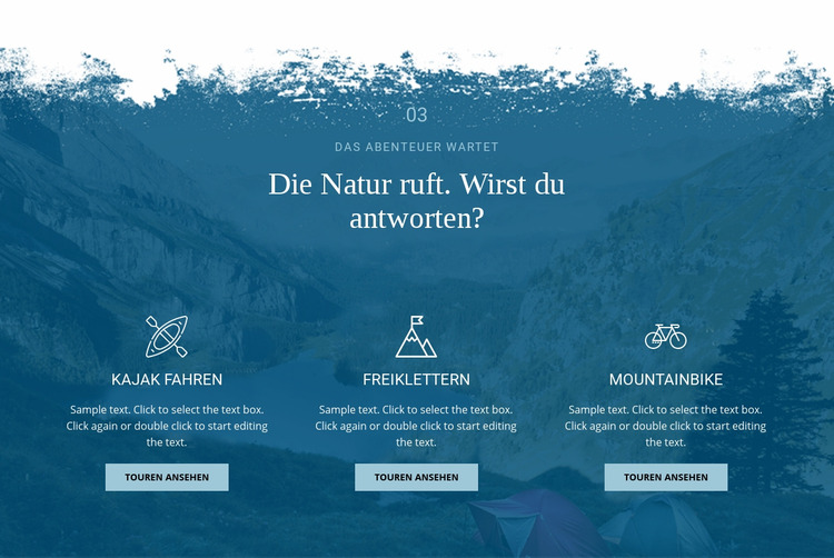 Natur ruft Joomla Vorlage