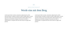 Text Über Berg - Vorlagen Website-Design