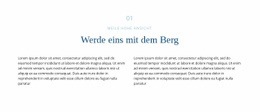 Ein Exklusives Website-Design Für Text Über Berg