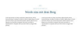 Text Über Berg - Moderne Landingpage
