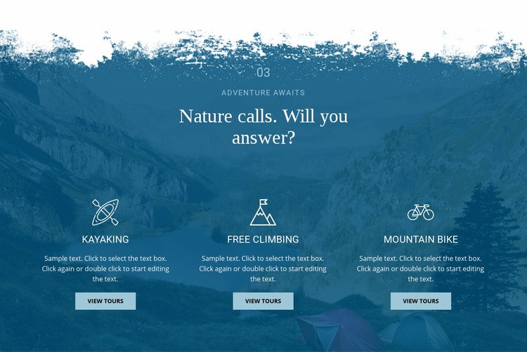 Nature calling Elementor Template Alternative