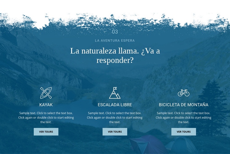 Naturaleza llamando Creador de sitios web HTML