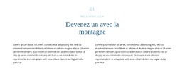 Une Conception De Site Web Exclusive Pour Texte Sur La Montagne