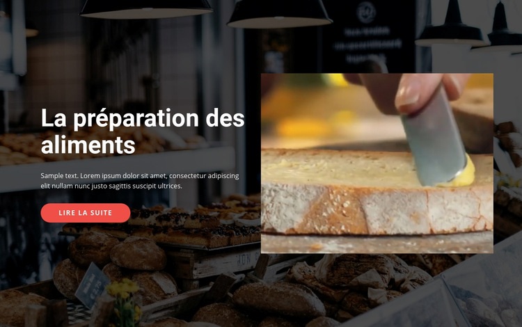 Préparation des plats savoureux Créateur de site Web HTML