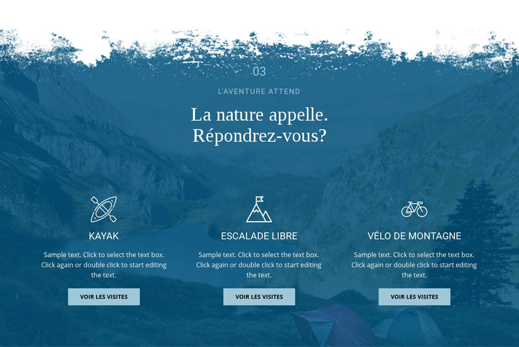 Appel de la nature Modèle HTML