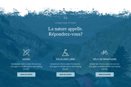 Fonctionnalité De Mise En Page De Thème Pour Appel De La Nature