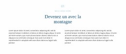 Texte Sur La Montagne : Modèle De Site Web D'Une Seule Page