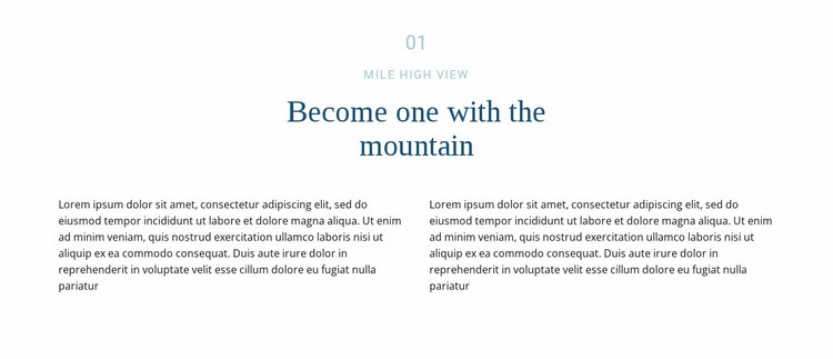 Text about mountain Html Code Example