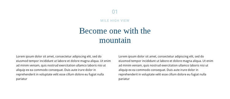 Text about mountain HTML5 Template