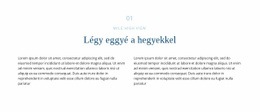 Szöveg A Hegyről – Modern Websablon