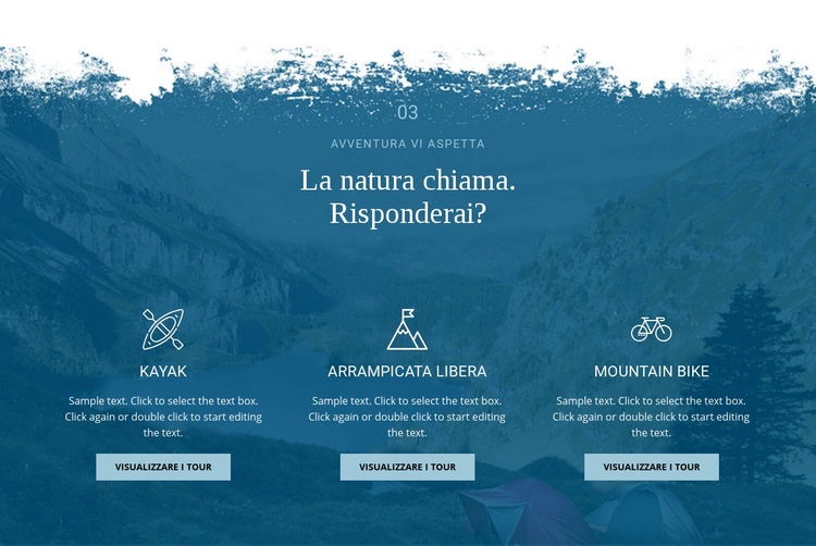 La natura chiama Modelli di Website Builder