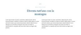 Colonna Del Modello Di Griglia CSS Per Testo Sulla Montagna