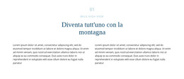 Testo Sulla Montagna - Modello Web Moderno