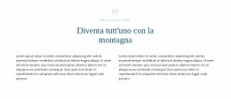 Testo Sulla Montagna - Pagina Di Destinazione HTML5