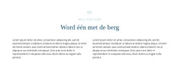 CSS-Rastersjabloonkolom Voor Tekst Over Berg