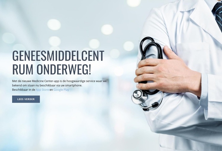 Nieuw medisch centrum Website mockup